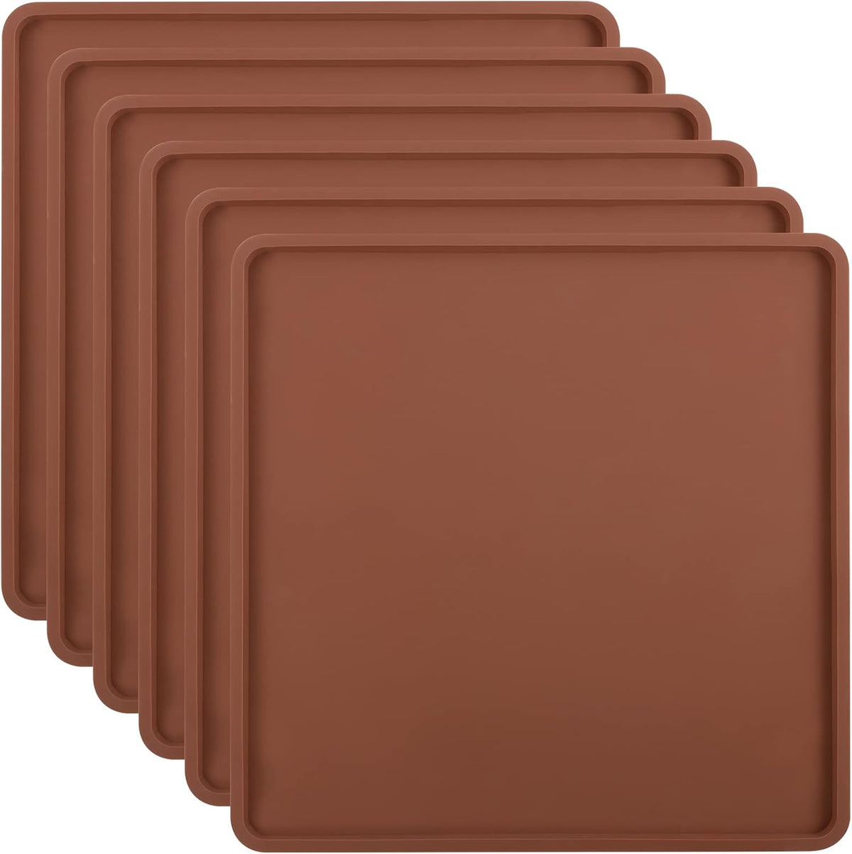 Aulock 6Pcs Silicone Food Dehydrator Sheets with Edge, Non-Stick Tray Liner