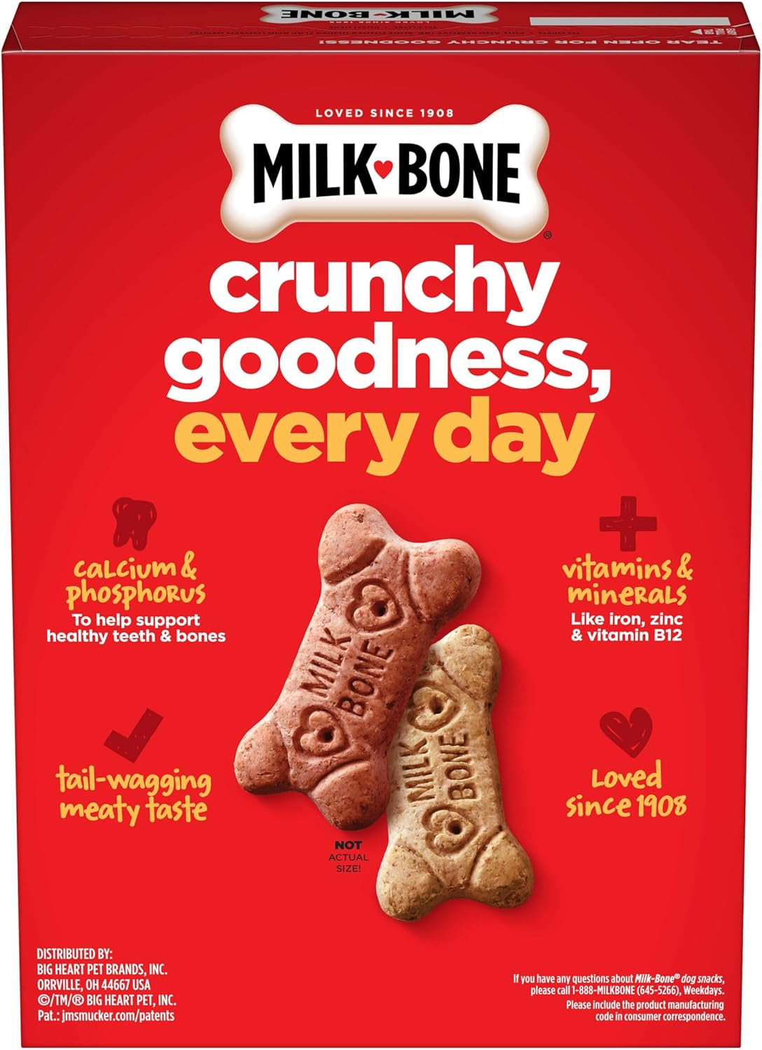 Milk-Bone Flavor Snacks Small Dog Biscuits, Flavored Crunchy Dog Treats, 24 Oz. Box