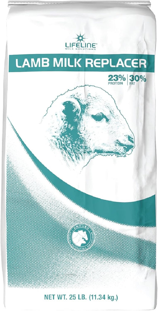 ANNUSO LIFELINE Lamb Plus+ Milk Replacer, 25Lb Bag - 23% Protein & 30% Fat - Enhanced with Lifepulse for Added Support - Encourages Immune, Digestive & Respiratory Health - Easy-Mix Powder