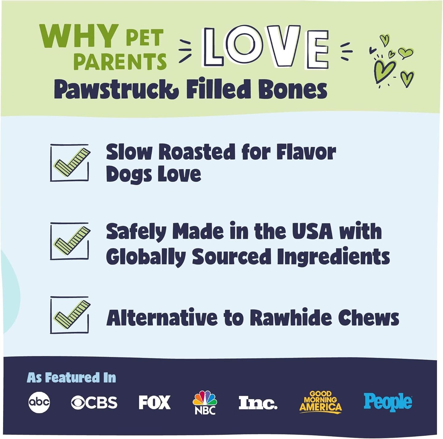 Pawstruck Small 3” Filled Dog Bones Variety Pack - Peanut Butter, Cheese & Bacon, Beef Flavors - Made in USA Long Lasting Stuffed Femur Treat for Aggressive Chewers - Pack of 3 - Packaging May Vary