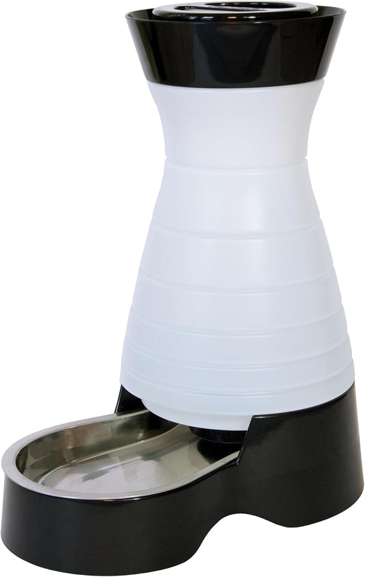 Petsafe Healthy Pet Water Station - Small, 64 Oz Capacity - Gravity Pet Water Fountain, Automatic Cat Water Fountain, Dog Water Fountain, Water Dispenser - Removable Stainless Steel Bowl Included