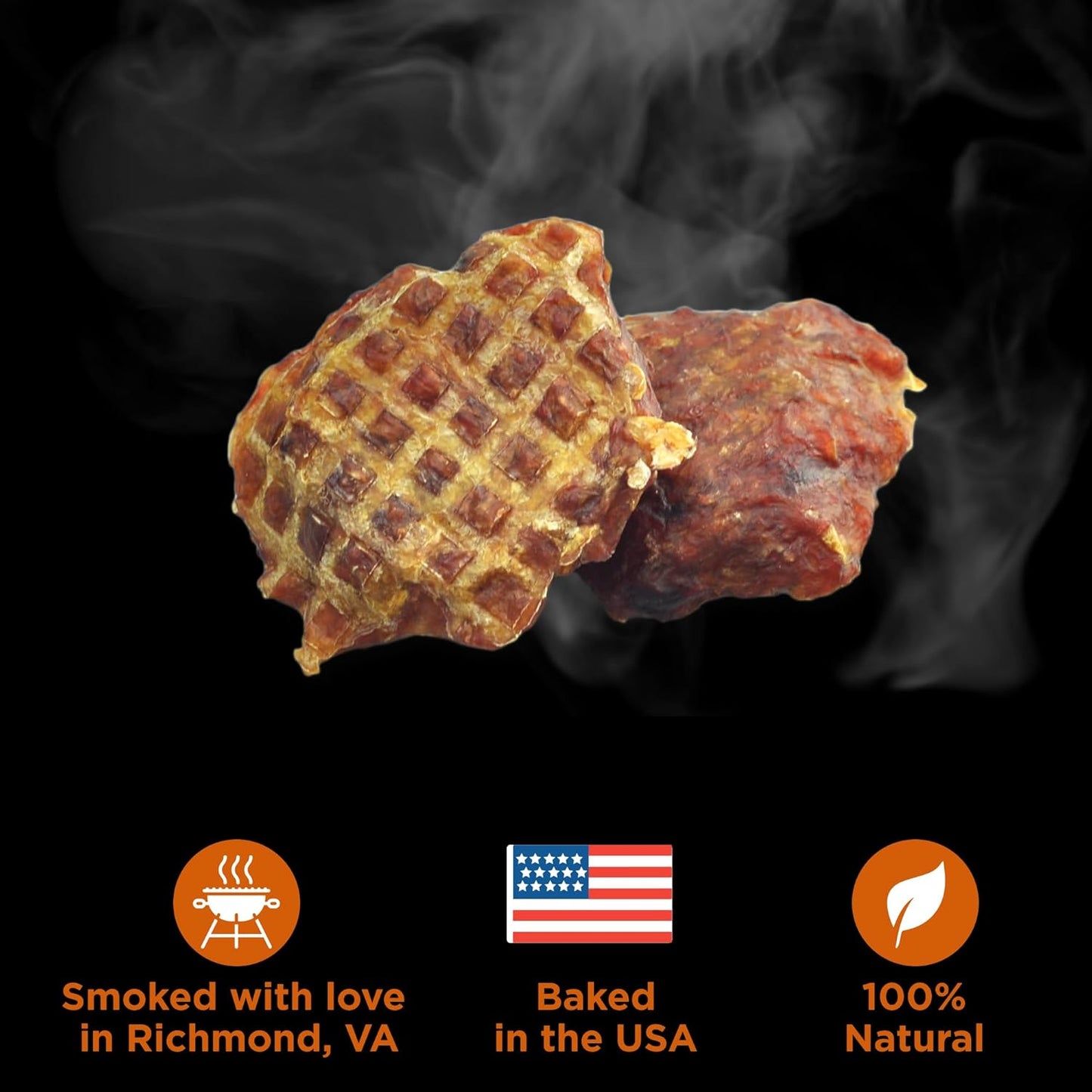 Premium Hickory Smoked Beef Burger Slider Treats - 1 Lb (Pack of 1) - 100% Natural Bully Sticks, No Additives, Bite-Sized, Easily Digestible