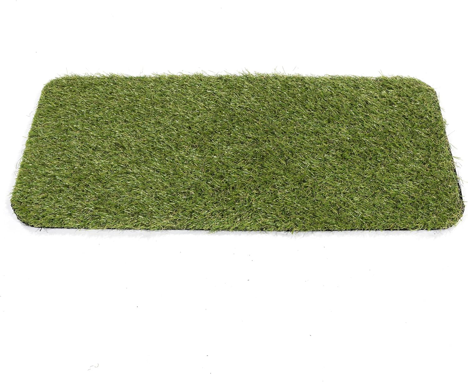 Ottomanson Artificial Grass Puppy Potty Training Pad with Tray, 15" X 30" Reusable Pee Pad for Small Pets and Dogs