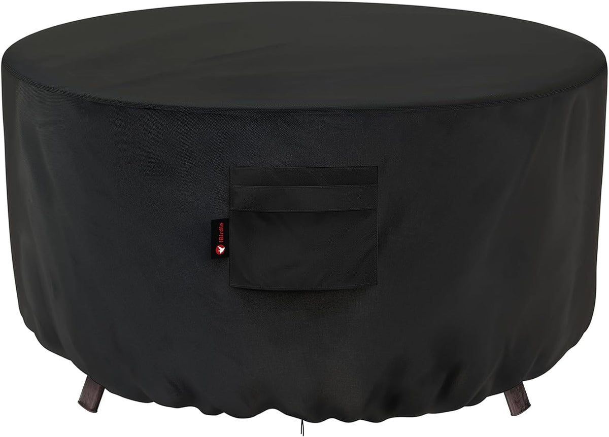 Ibirdie round Fire Pit Cover 40 Inch, Outdoor Waterproof Coffee Table Cover