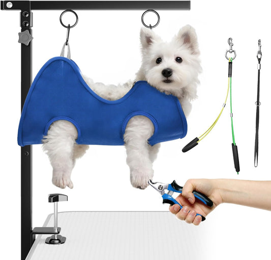 Dog Grooming Arm for Table, for Small Dogs, with Hammock & Haunch Holder