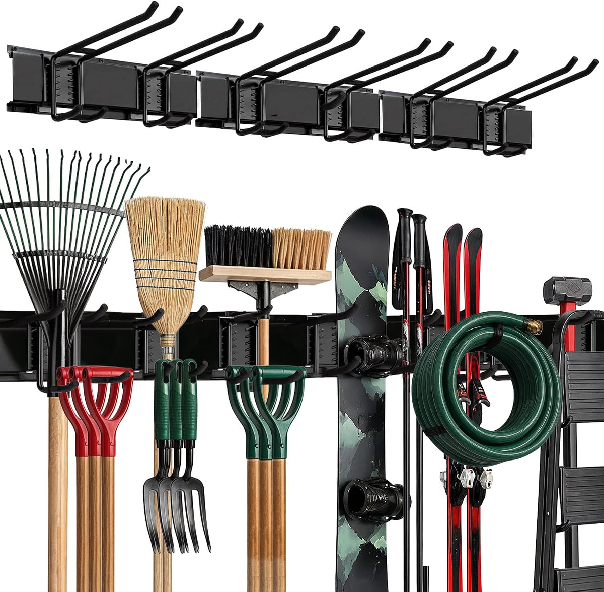 TIDYME Garage Wall Organizer, Shovel Holder Wall Mount, 48" Double Hooks