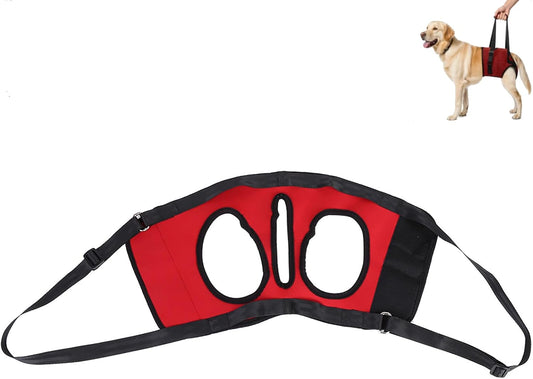 Single Shoulder Lift Harness for Old Injured Dogs (Red Rear Legs S)