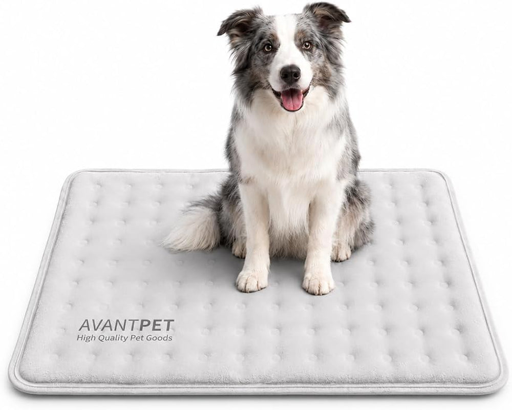 Non-Toxic Gel Cooling Mat for Dogs Medium 23.6X19.7 In, Light Grey