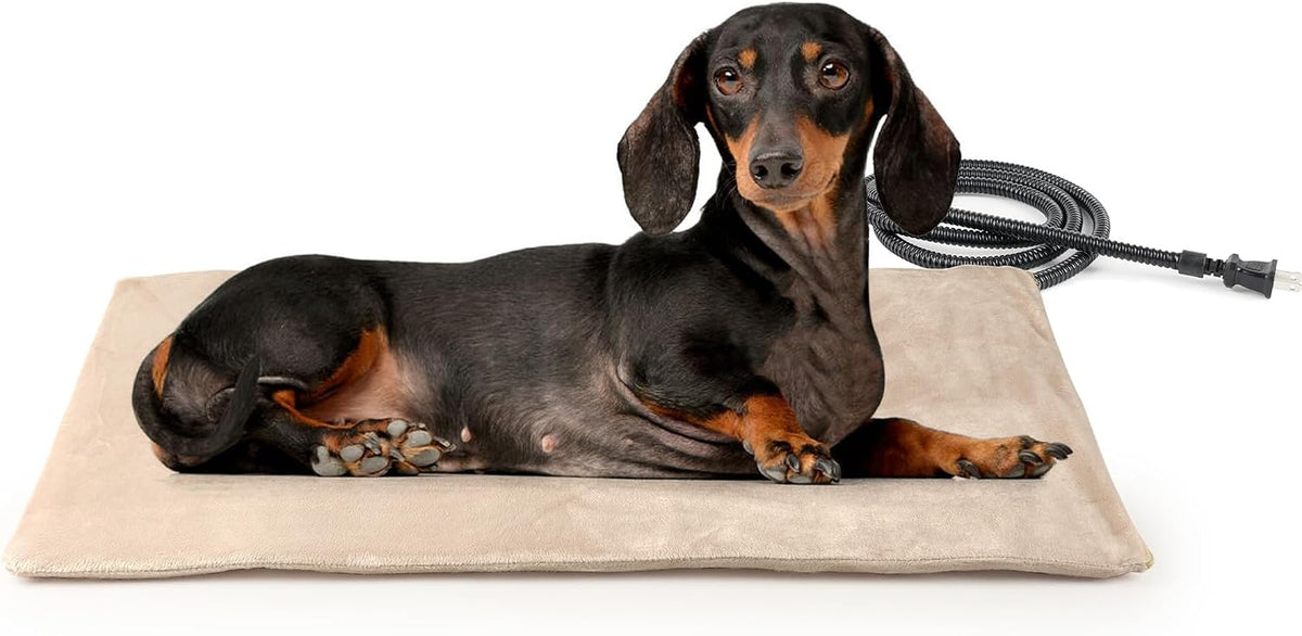 NICREW Dog Heating Pad, Consistent Heat, 27.5"X15.7", 50W, Khaki