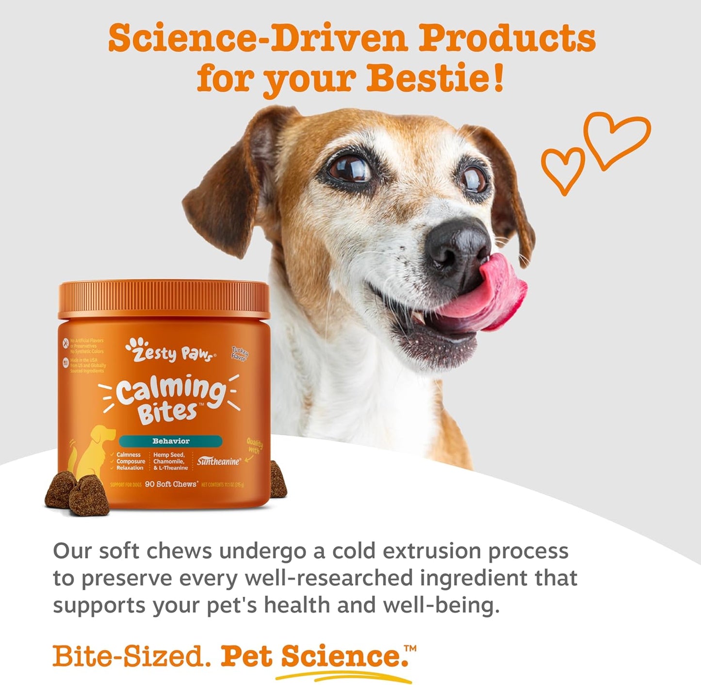 Zesty Paws Calming Chews for Dogs - for Everyday Stress, Relaxation, Composure, and Separation Turkey 90 Count