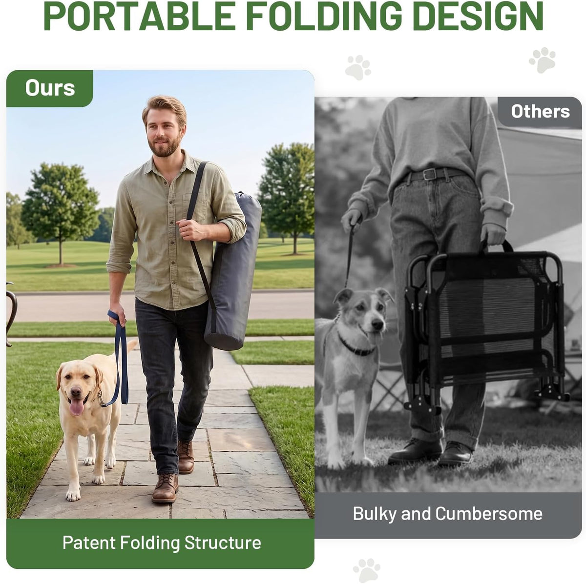 TIMBER RIDGE Outdoor Dog Bed, Cooling Elevated Pet Bed Portable Raised Dog Bed with Breathable Mesh, Dog Bed Foldable Dog Cot for Indoor & Outside, Grey