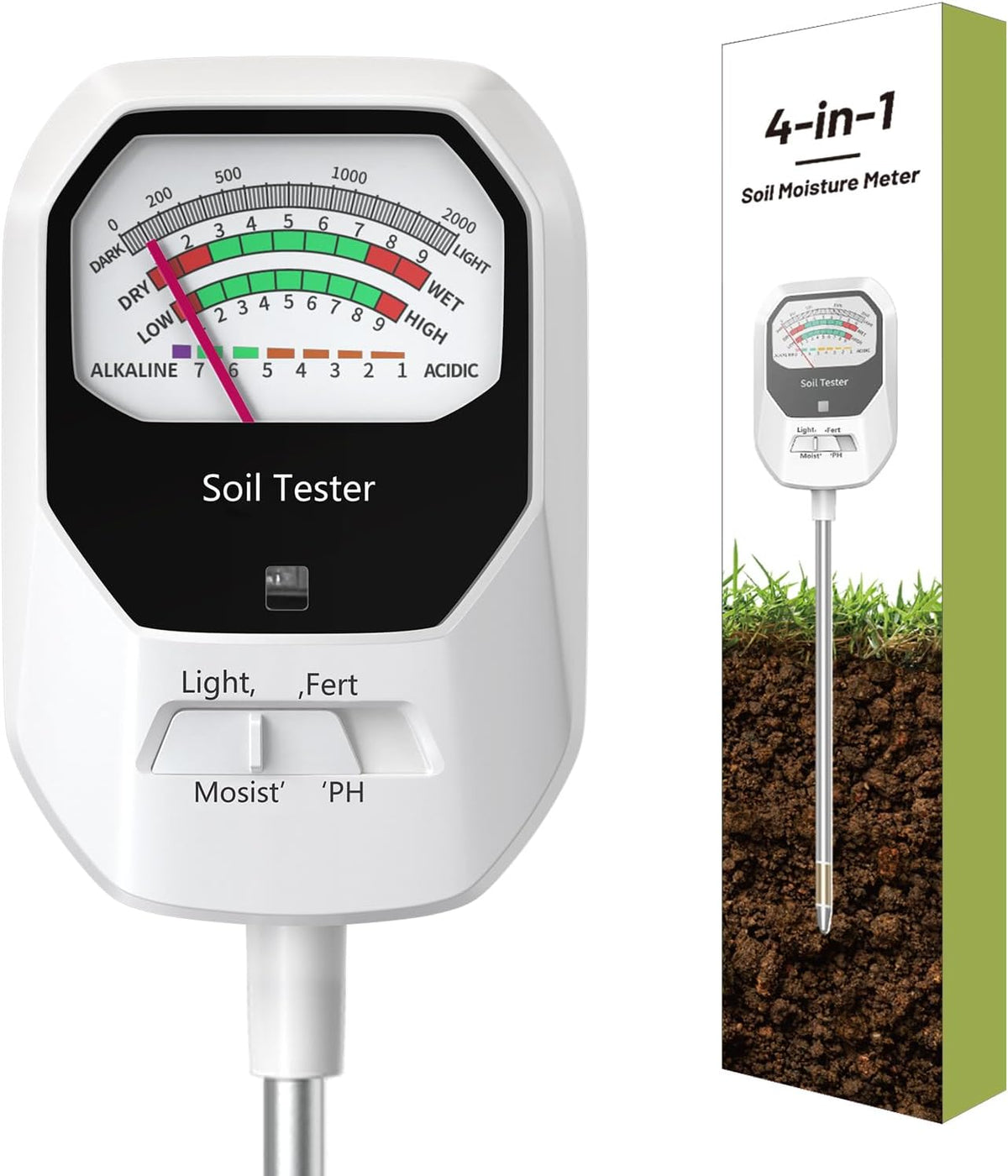 4-In-1 Soil Moisture Meter