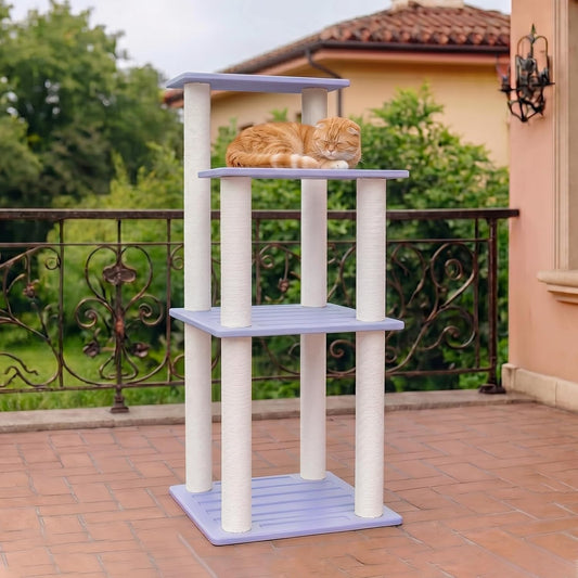 Multi-Level Weatherproof Cat Tree with Scratching Posts for Indoor&Outdoor