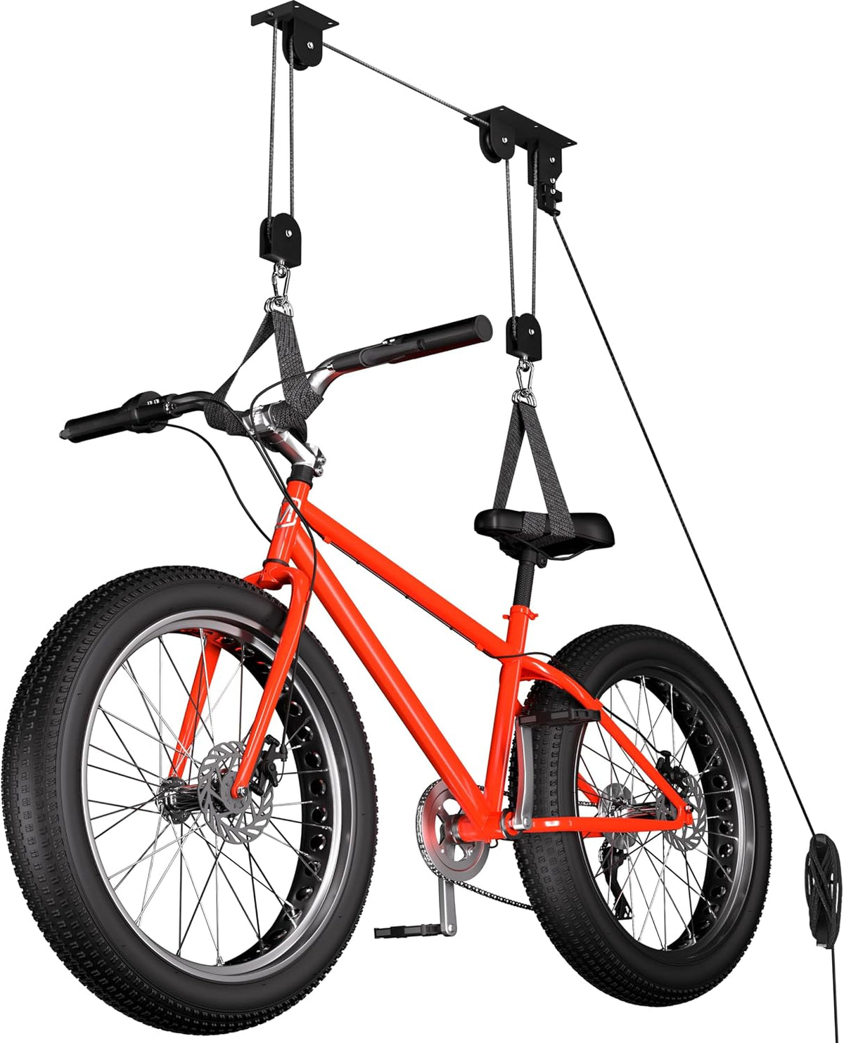 TRUSOON Bike Hoist, Heavy Duty Ebike Pulley System for Garage Ceiling, 85Lb