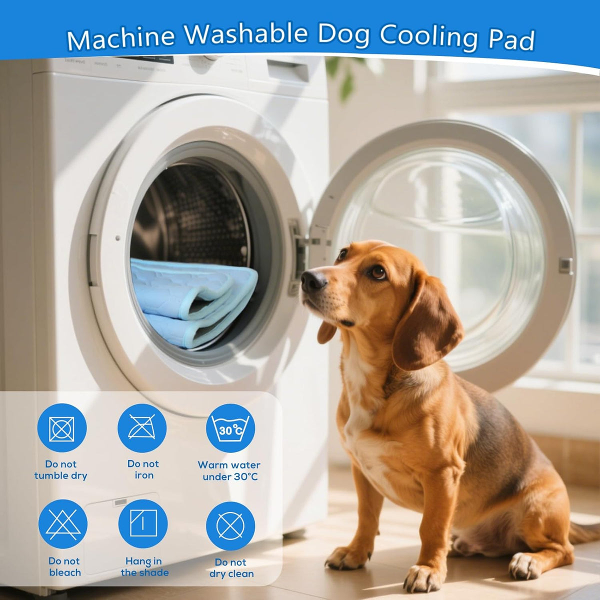 Arc-Chill Dog Cooling Mat, Non-Slip Washable Portable Cool Pad