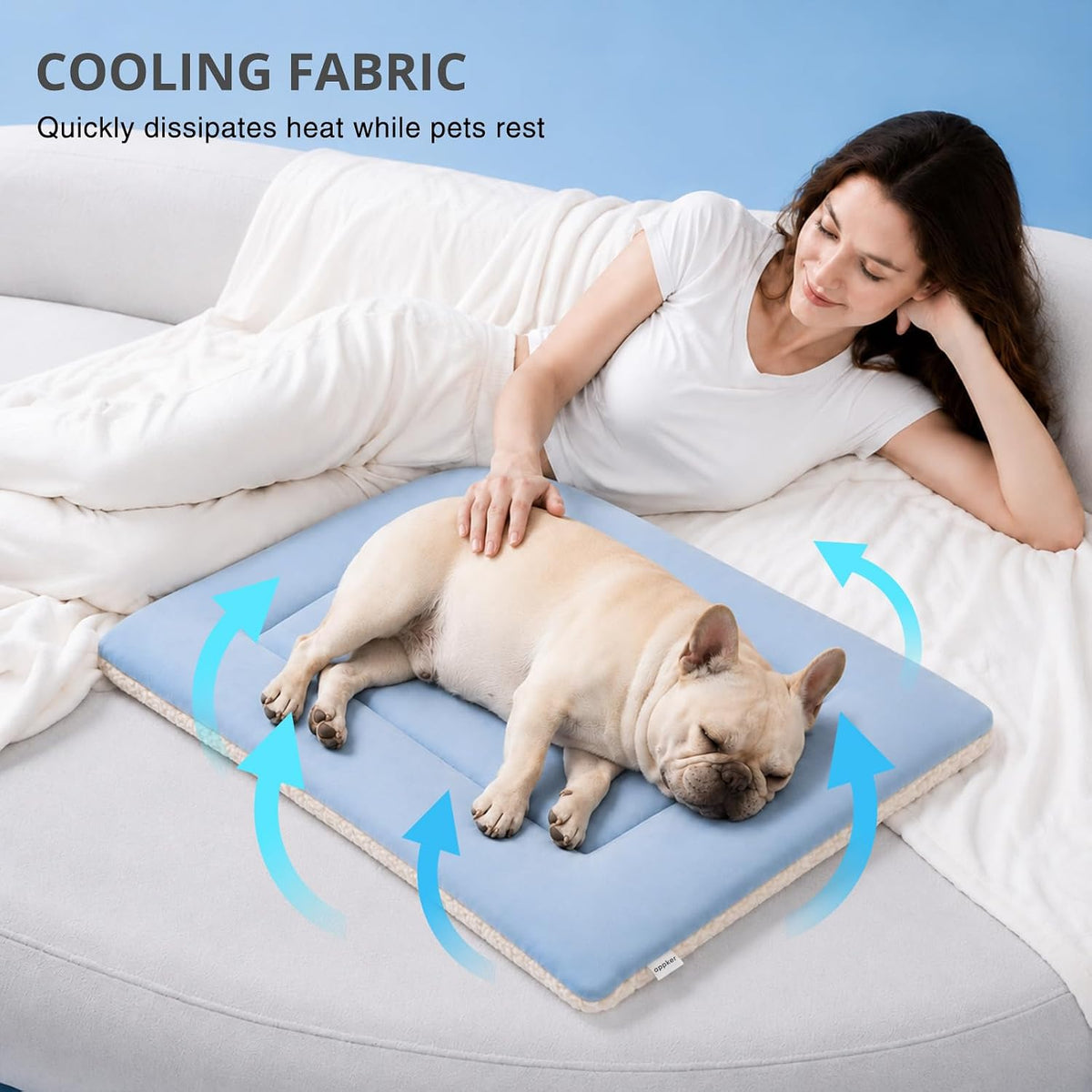 Cooling Mat for Dogs & Cats, Reversible Self Warming Cat Bed, 24"X18"X2"