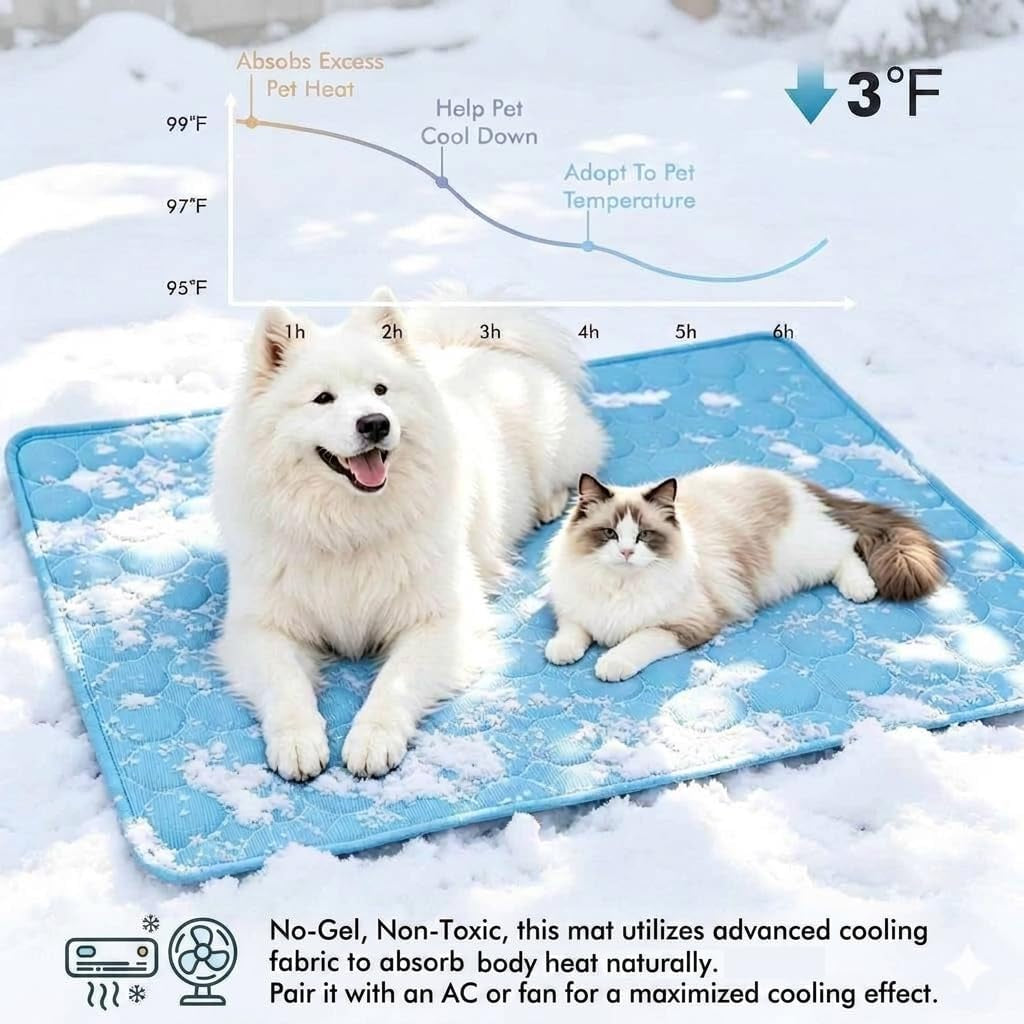 Cooling Mat for Dogs Large,Dog Cooling Mat Indoor,39"X59",Crate Pad for Pet