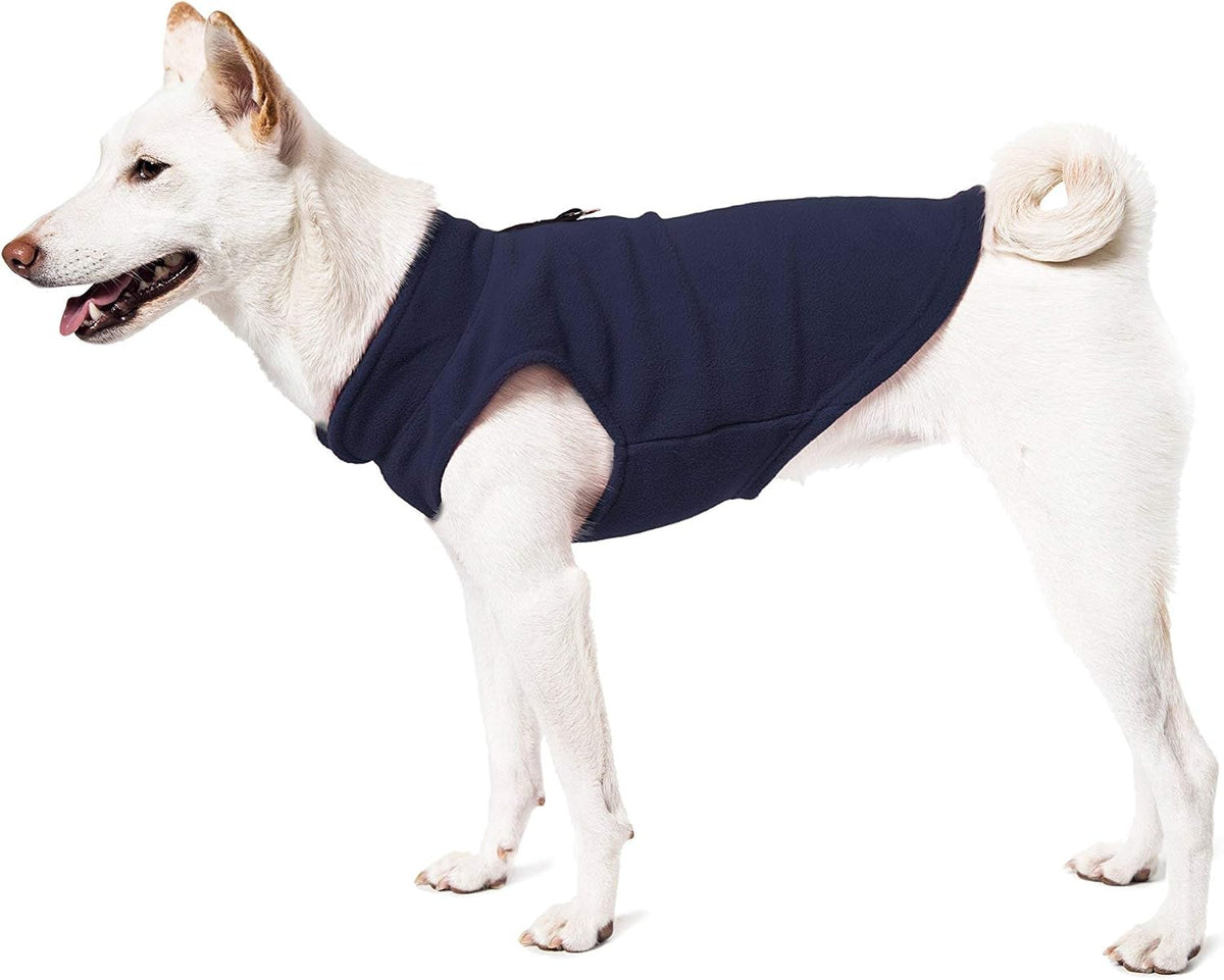 Gooby Fleece Vest Dog Sweater, Lavender, Medium