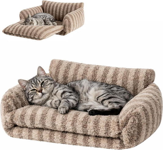 Hollypet Cat Bed Small Dog Orthopedic Couch Beds for Pets up to 13 Lbs