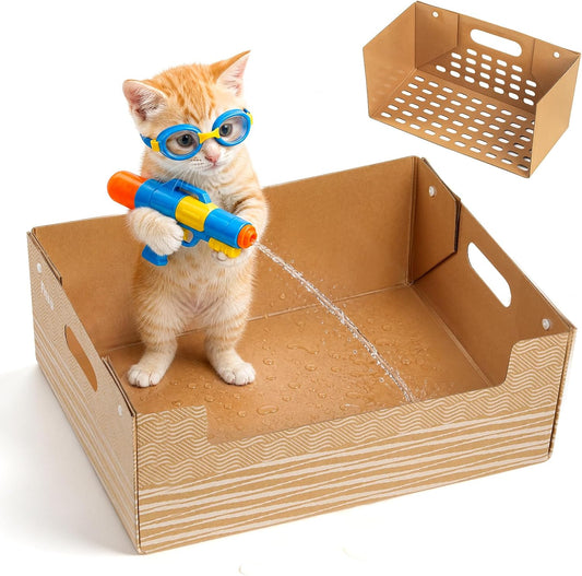 Disposable Cat Litter Boxes, Leak-Resistant Travel Pans 3-Pack