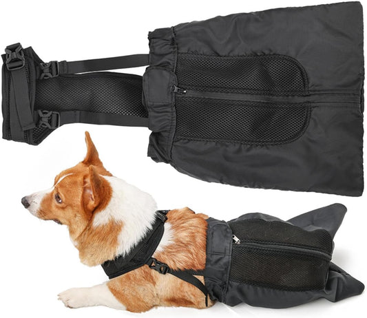 Dog Drag Bag, Dog Wheelchair Alternative Protect Legs Limbs for Disabled Paralyzed Rear Legs Dogs Cats XL