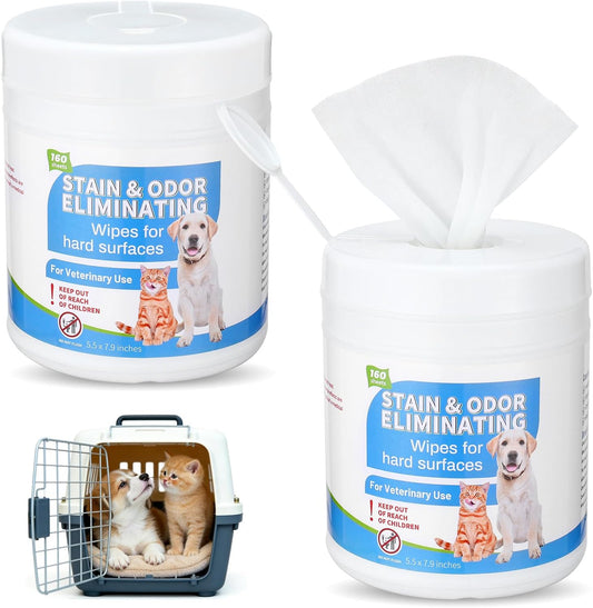 2 Pack Cat Litter Box Wipes 320 Count Litter Box Scrubbing Wipes