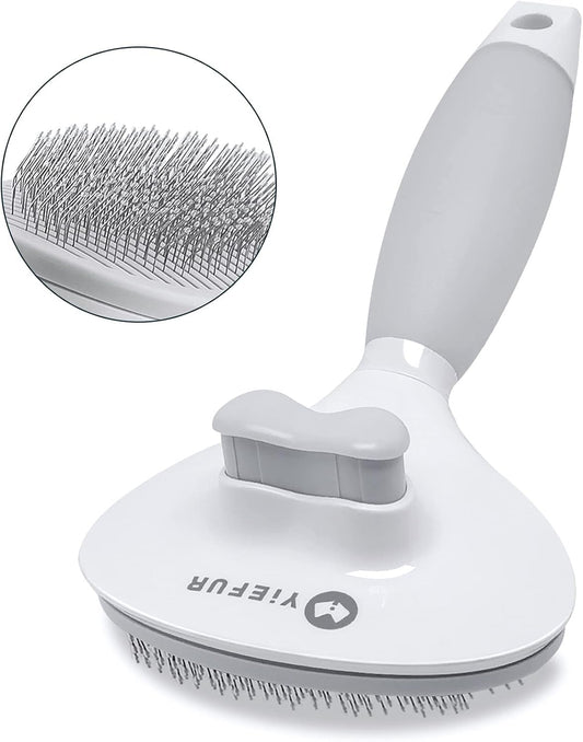 Cat Brush for Shedding, Self Cleaning Brush for Long & Short Hair Cats