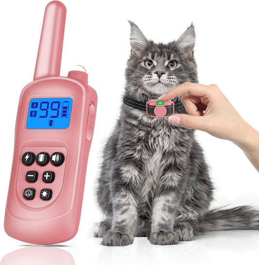 Small Cat Training Collar, Pink