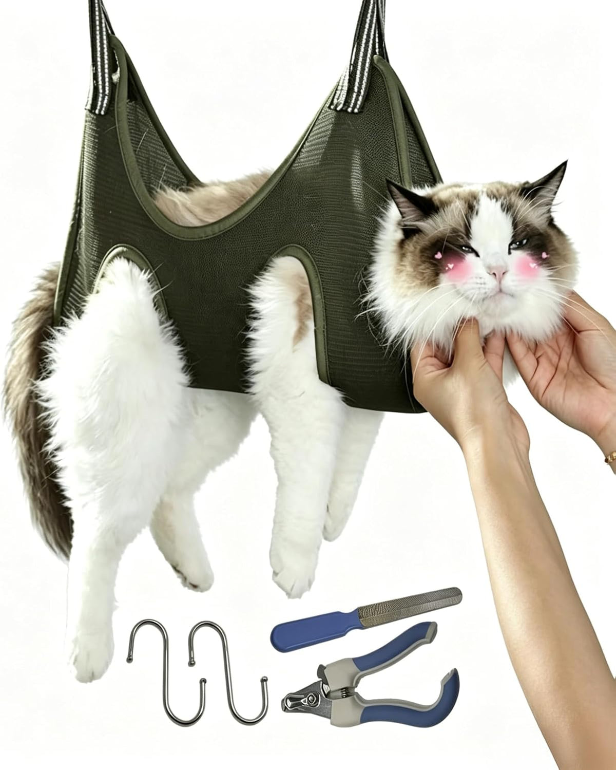 Cat Grooming Hammock, Dog Grooming Harness for Small Dog