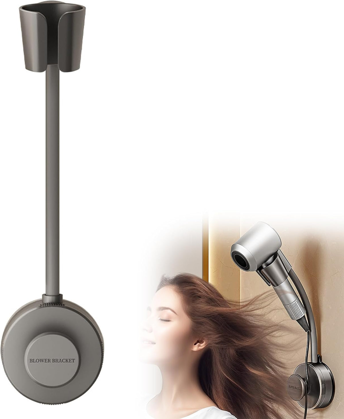 Hair Dryer Stand, Wall Mount Hands Free