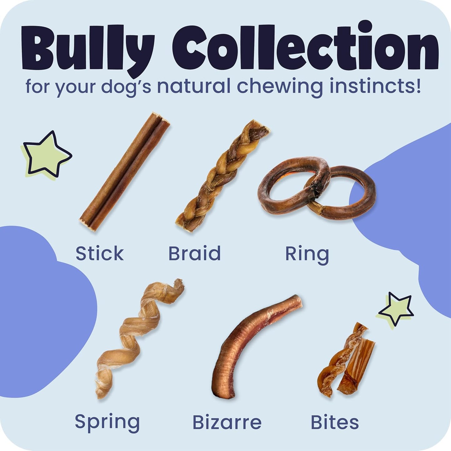 Pawstruck Natural 5-8" Bully Sticks for Dogs - Best Long-Lasting, Rawhide-Free, Low Odor Dental Chew Treat - Healthy Single Ingredient, 100% Real Beef - 8 Oz Bag - Packaging May Vary