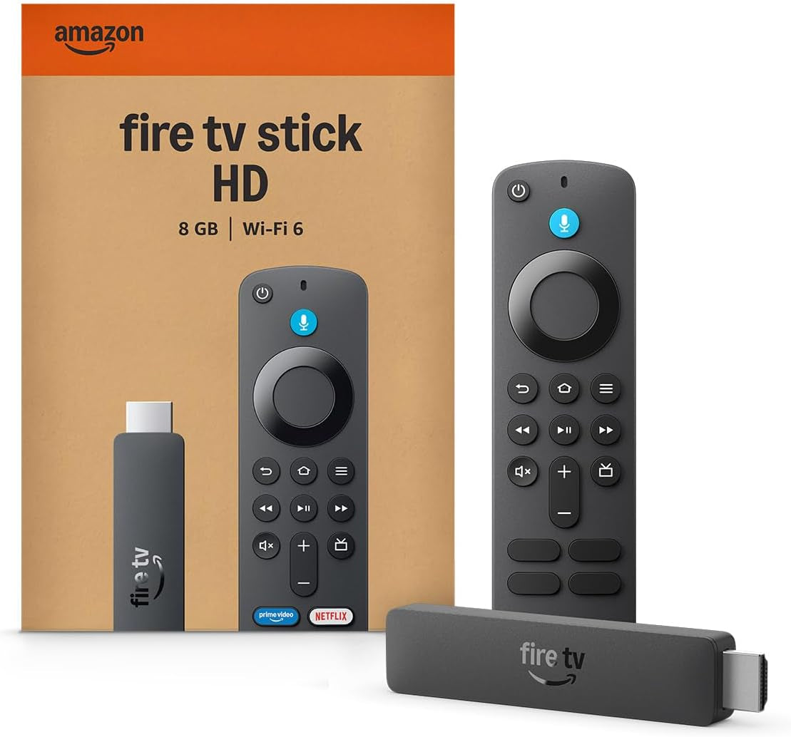 Amazon Fire TV Stick HD (Newest Model), Free & Live TV, Alexa Voice Remote, Powered by the TV, Effortless Setup, Find Shows Faster with Alexa+