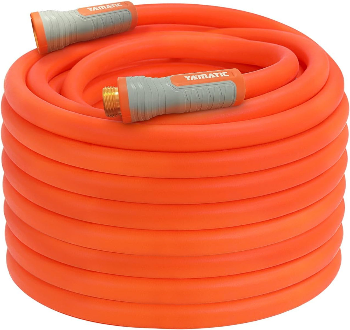 YAMATIC Flexible Garden Hose 5/8" X 75Ft, 360° Swivel Handle, Burst 600 PSI