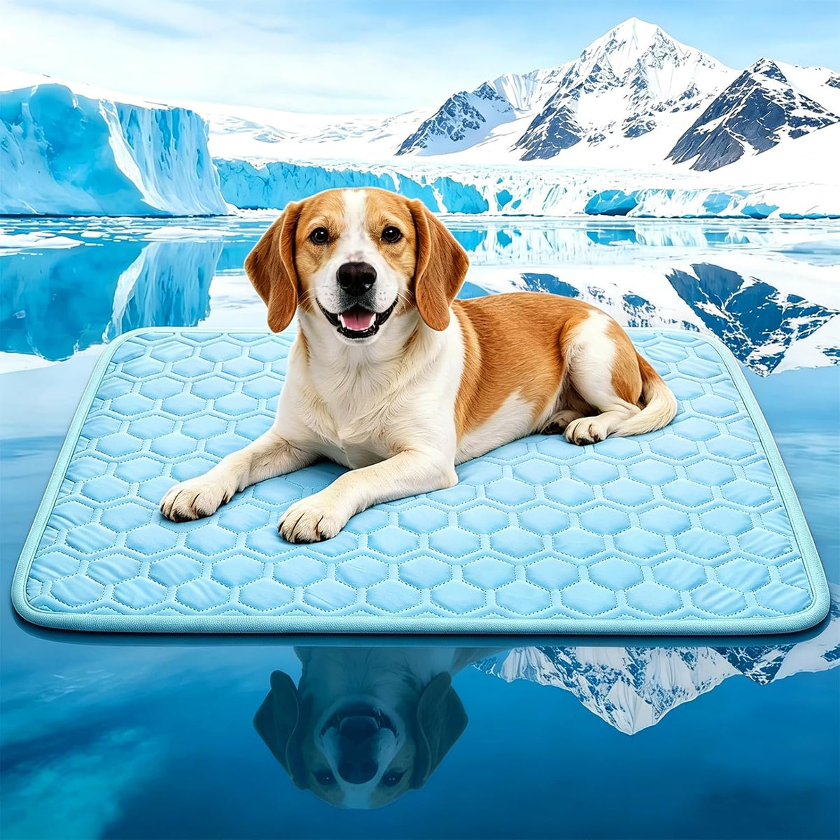 Arc-Chill Dog Cooling Mat, Non-Slip Washable Portable Cool Pad
