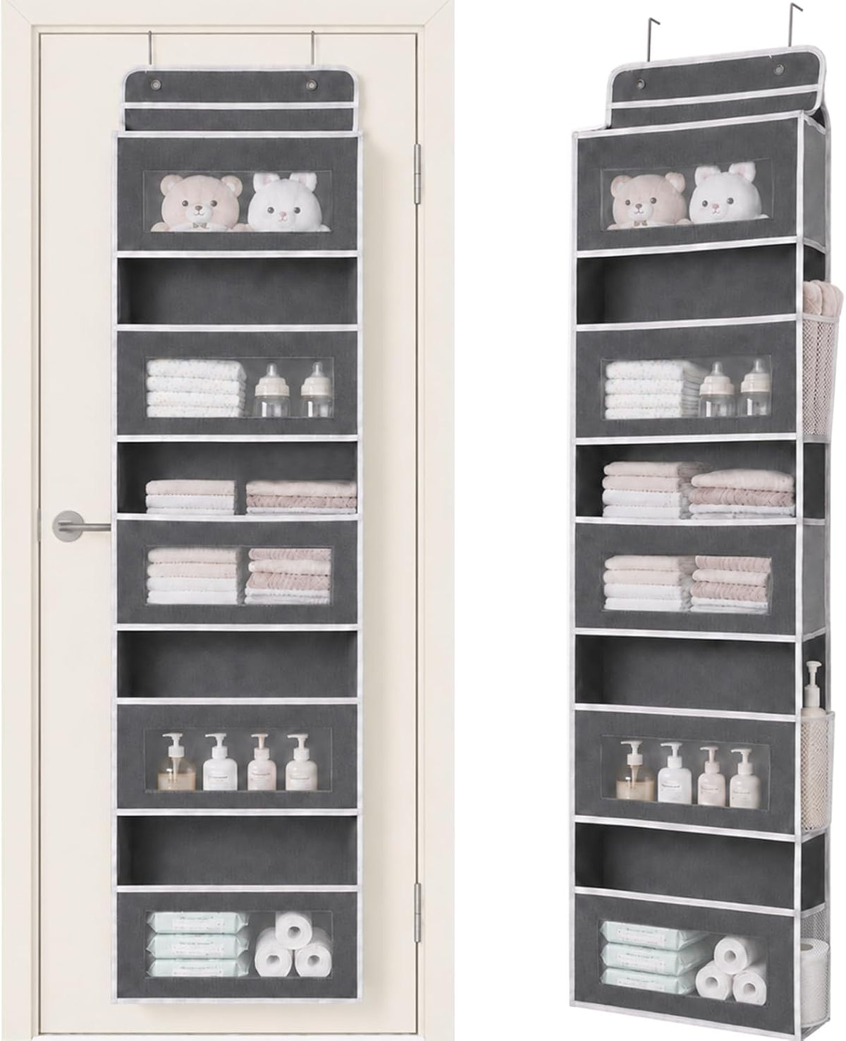 UFORU over Door Organizer, 5 Tier Hanging Storage Rack, 44Lb Heavy Duty