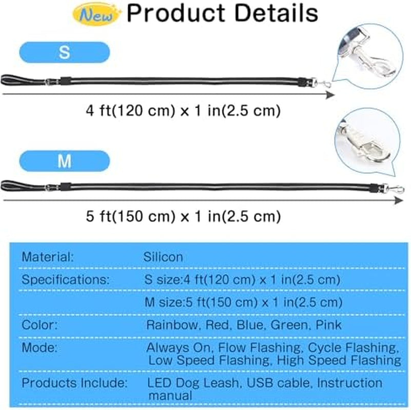 Dog Cooling Mat + 4 Ft Led Dog Leash