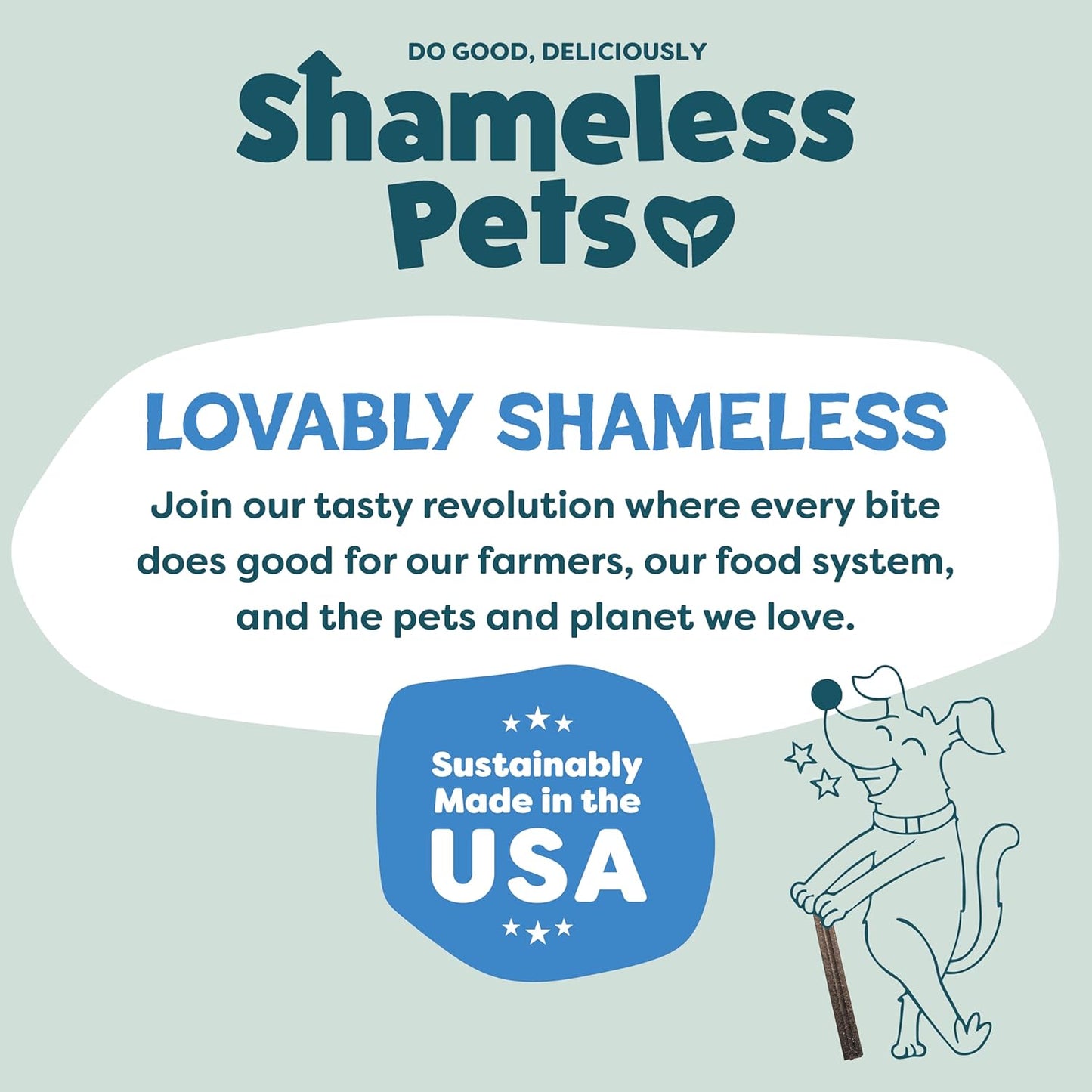 Shameless Pets Blueberry & Mint Dental Chews for Dogs, 32 Chews - Natural Dog Teeth Cleaning Treats with Fresh Breath Benefits | Grain-Free Dental Sticks for Small, Medium & Large Dogs
