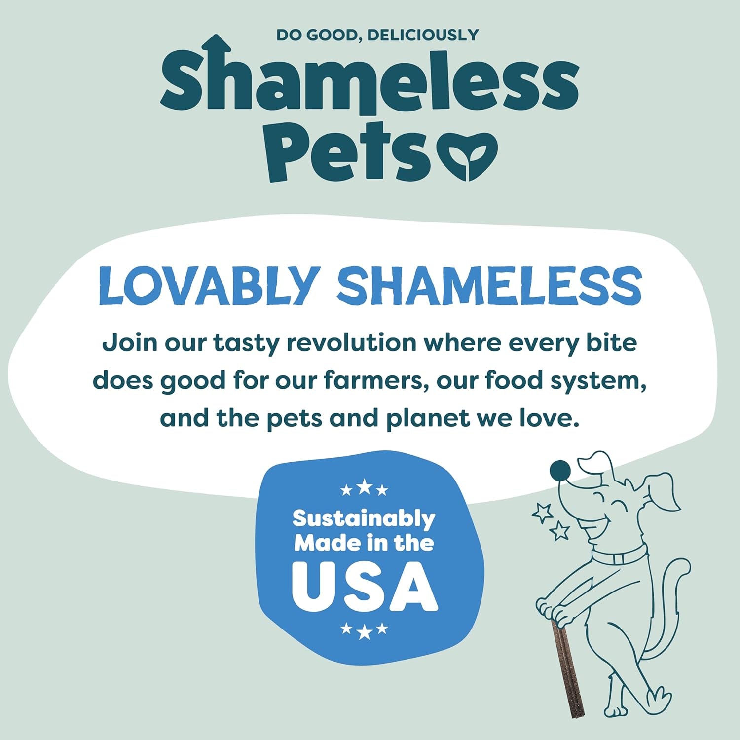 Shameless Pets Blueberry & Mint Dental Chews for Dogs, 32 Chews - Natural Dog Teeth Cleaning Treats with Fresh Breath Benefits | Grain-Free Dental Sticks for Small, Medium & Large Dogs