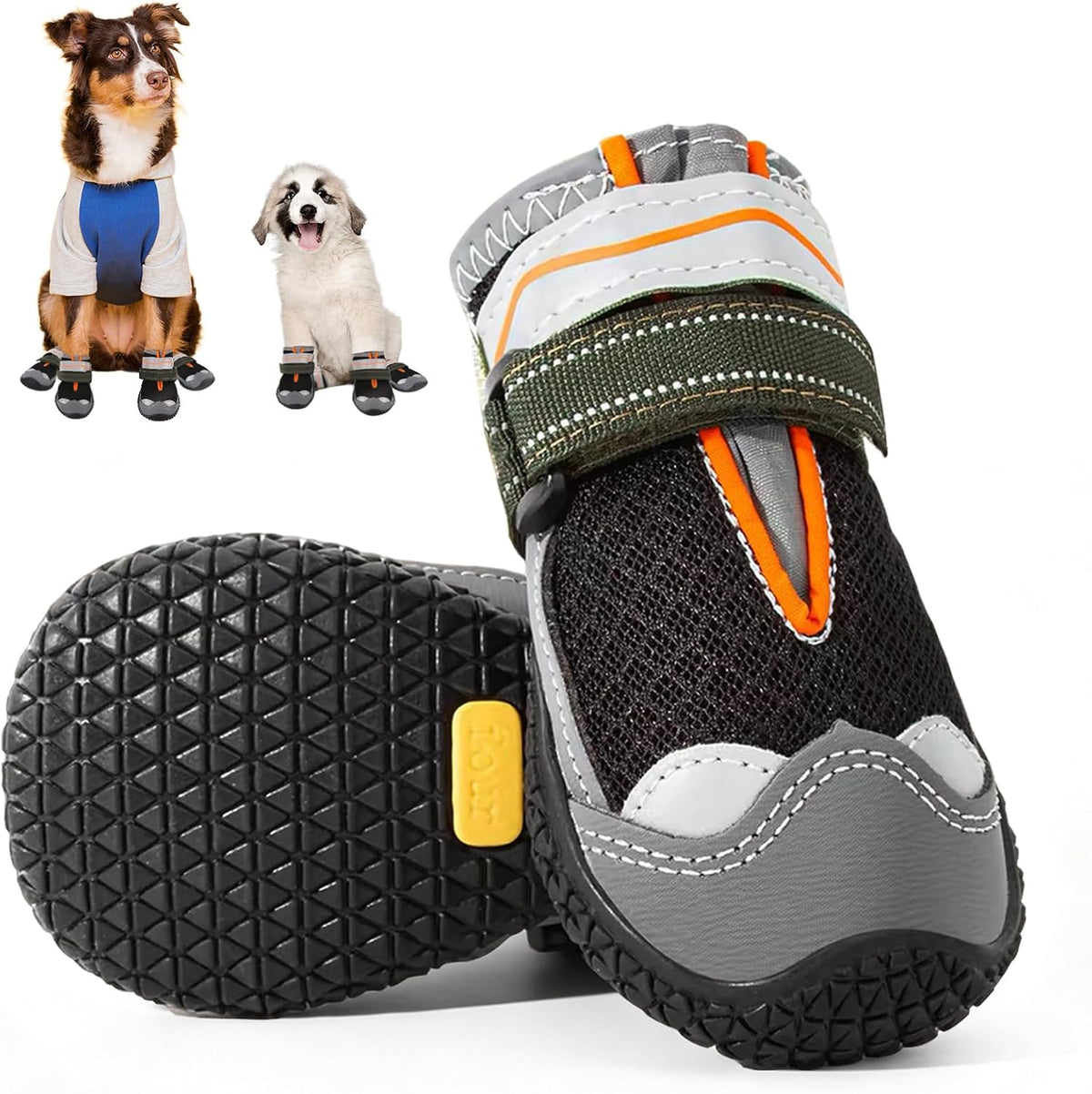 2 Pack Dog Shoes for Medium and Large Dogs, Dog Boots & Paw Protectors