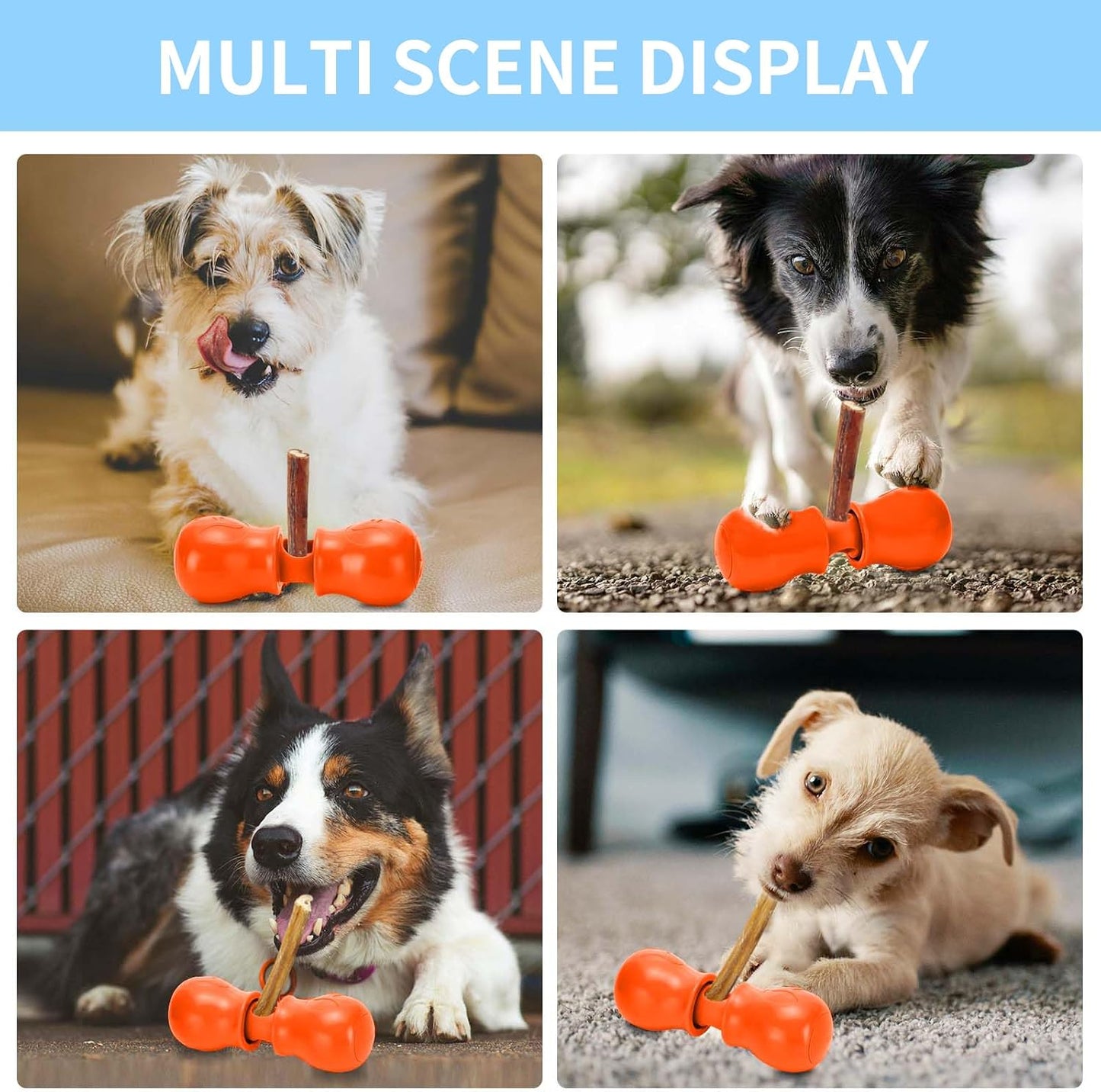 Bully Stick Holder - Improved Dog Treat Chew Holder,Fits Various Bully Sticks,Durable Safety Hold Device to Prevent Swallowed Ends and Choking. (Small, Bone)