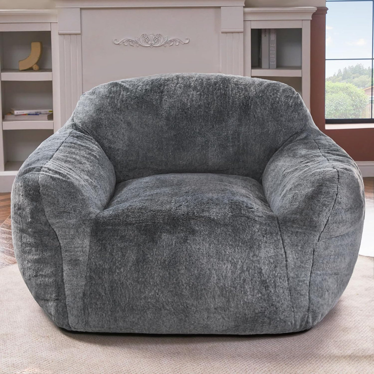 Homguava Giant Bean Bag Chairs for Adults,Large Bean Bag Couch with Arms