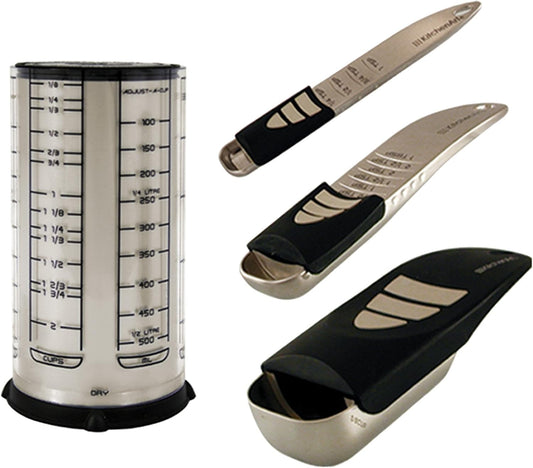 Kitchenart Baker’S Pro Adjust-A-Measure Set, 4-Piece, Satin