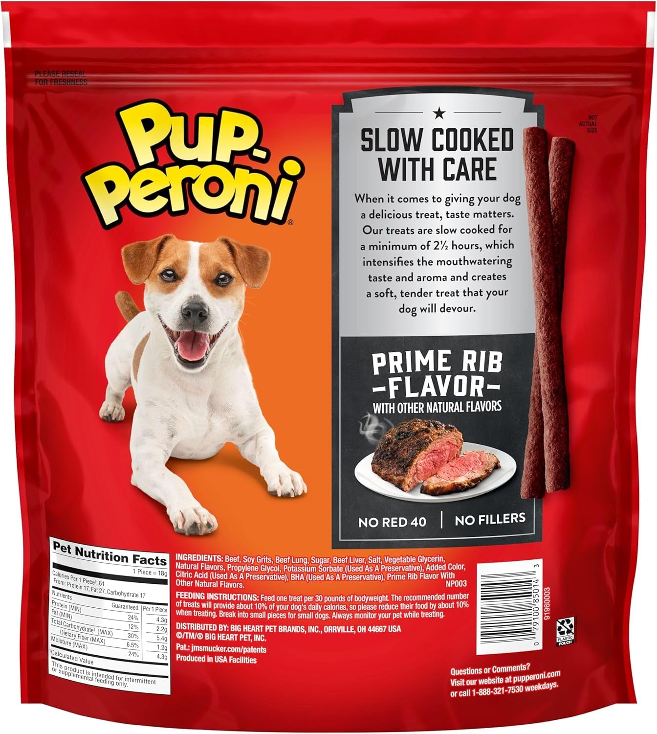 Pup-Peroni Prime Rib Flavor Dog Treats, 38 Oz. Bag