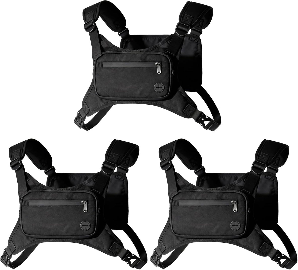 Hsei 3 Water Resistant Chest Bag for Men Running Vest for Workouts Running Phone Holder Extra Storage Lightweight Sports Cycling Pack