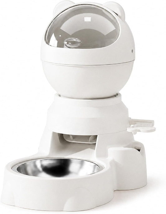 2‑In‑1 Manual Puzzle Pet Feeder, 1.5L Press Dispenser for Cats & Small Dogs