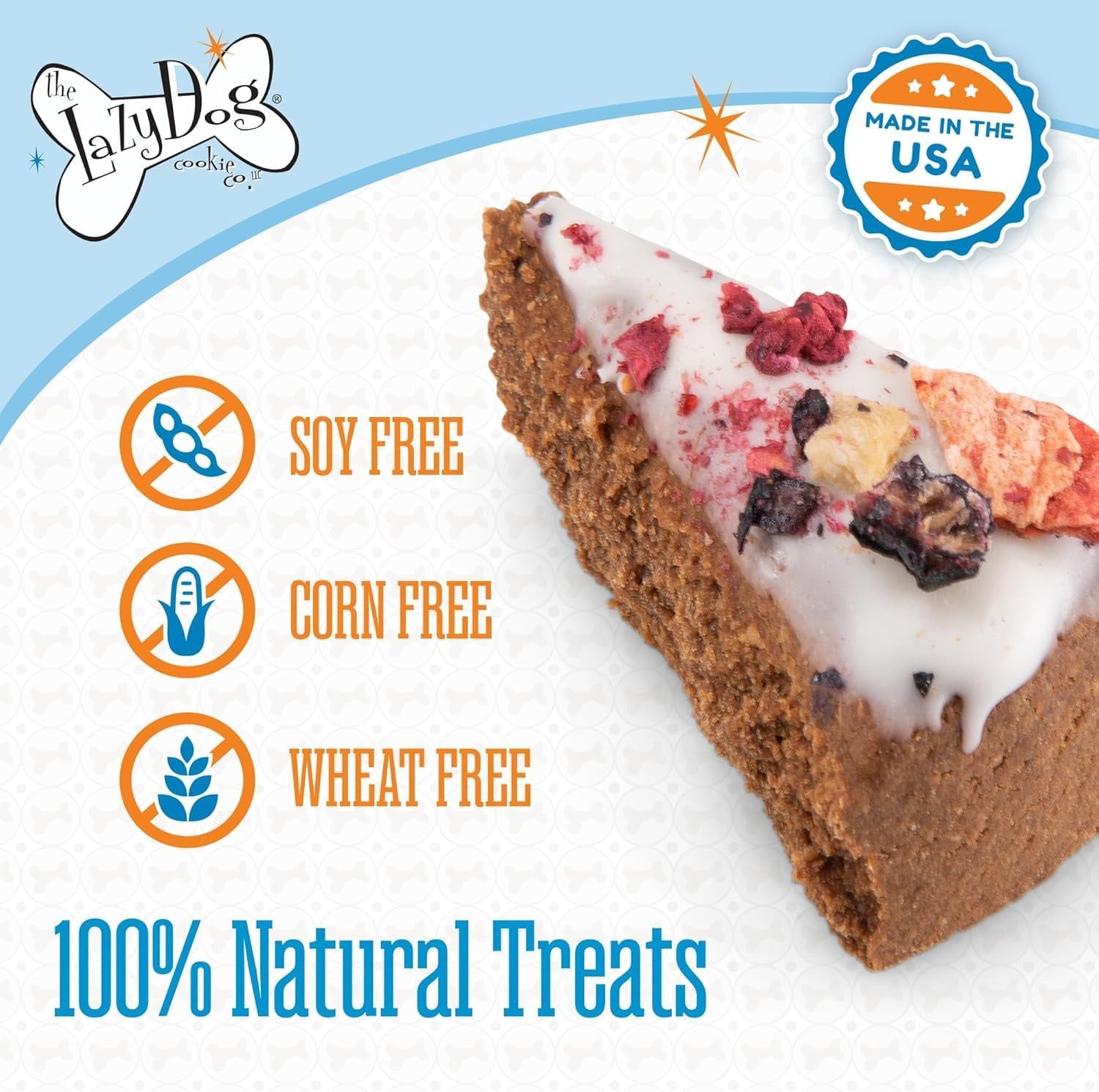The Lazy Dog Cookie Co. - Original Pup-Pie - Happy Birthday - Natural Pie-Shaped Treat for a Charming Dog - Celebrate Your Best Friend'S Special Day! - 5Oz (Charm)