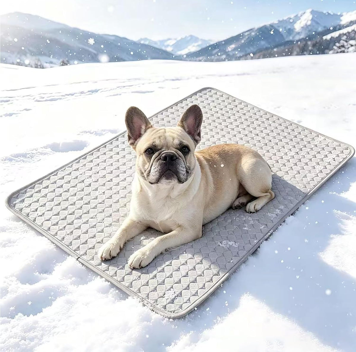 Cooling Mat for Dogs and Cats, Non-Slip Ice Silk Self Cool Mat for Medium and Small Pets,Non-Toxic,Scratch-Proof and Washable Sleeping Pad for Bed, Crate,Indoor,Outdoor, Car Seats,Medium 28"X20" Gray