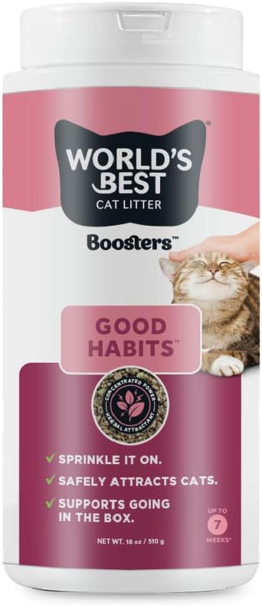 World'S Best Cat Litter Boosters Good Habits Additive, 18 Oz Canister