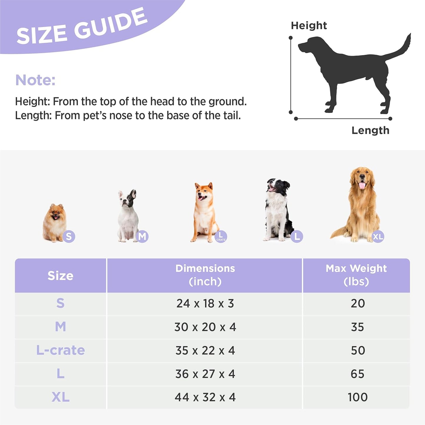 Cute Orthopedic Dog Bed for Extra Large Dogs, XL Waterproof Chic Flat Pet Beds with Removable Washable Cover, Fuzzy Thick Egg Crate Foam Pet Mat for Indoor Use (44" X 32", Cream)