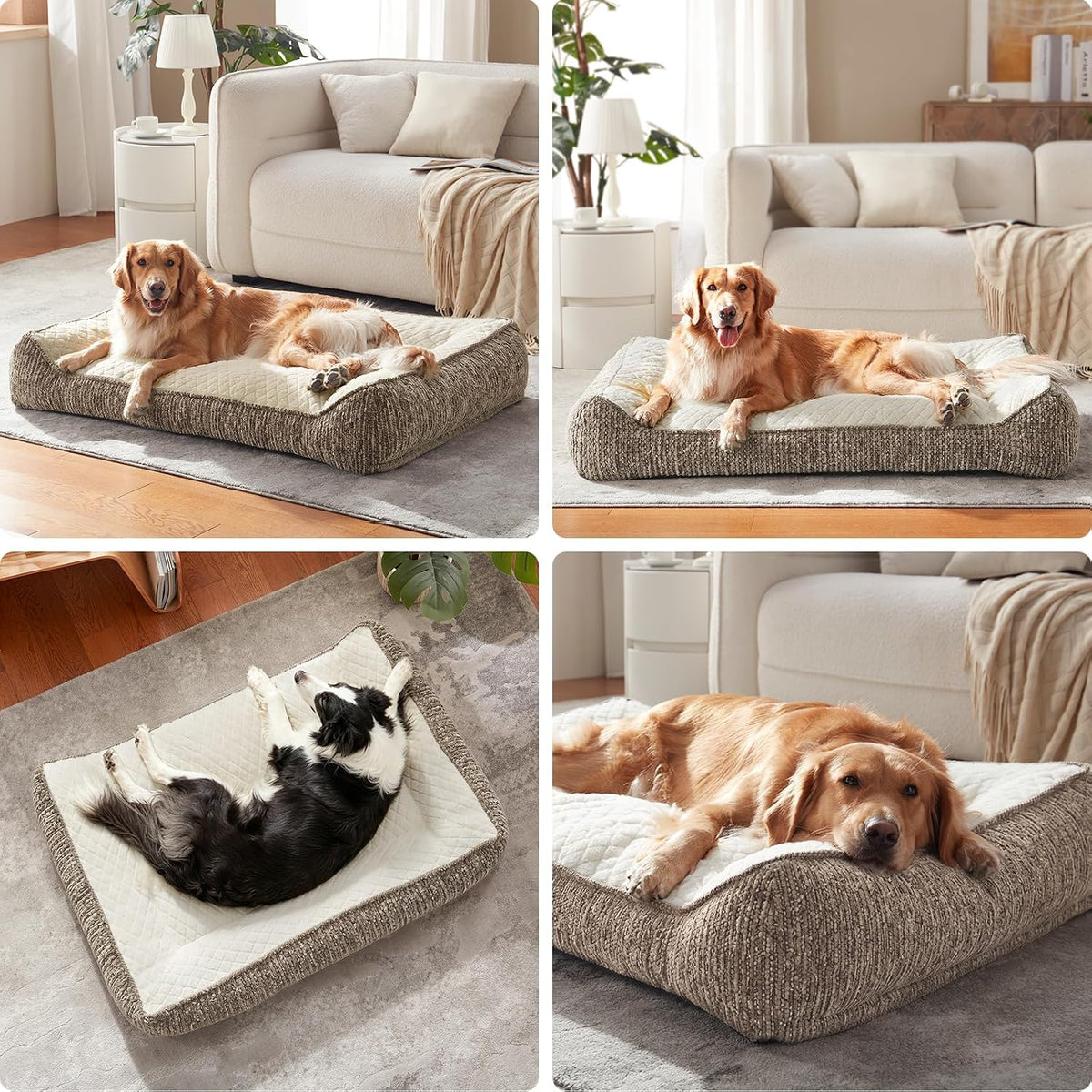 JOEJOY XL Orthopedic Dog Beds Large Size Dog, Extra Thick Big Dog Couch Bed